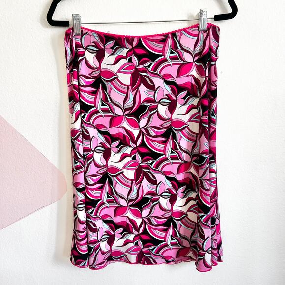 Vintage‎ Pink Floral Maxi Skirt, Boho Hippie Festival Summer Cottagecore Large - Picture 1 of 6
